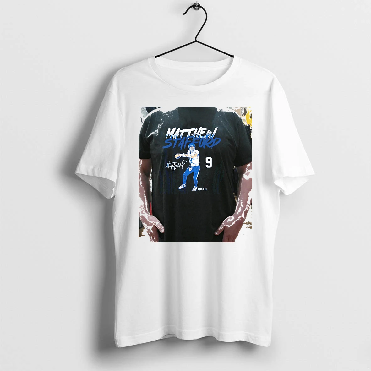 Officials Matthew Stafford Los Angeles Rams Name Number Pose Signature Premium T Shirt Sweatshirt Hoodie