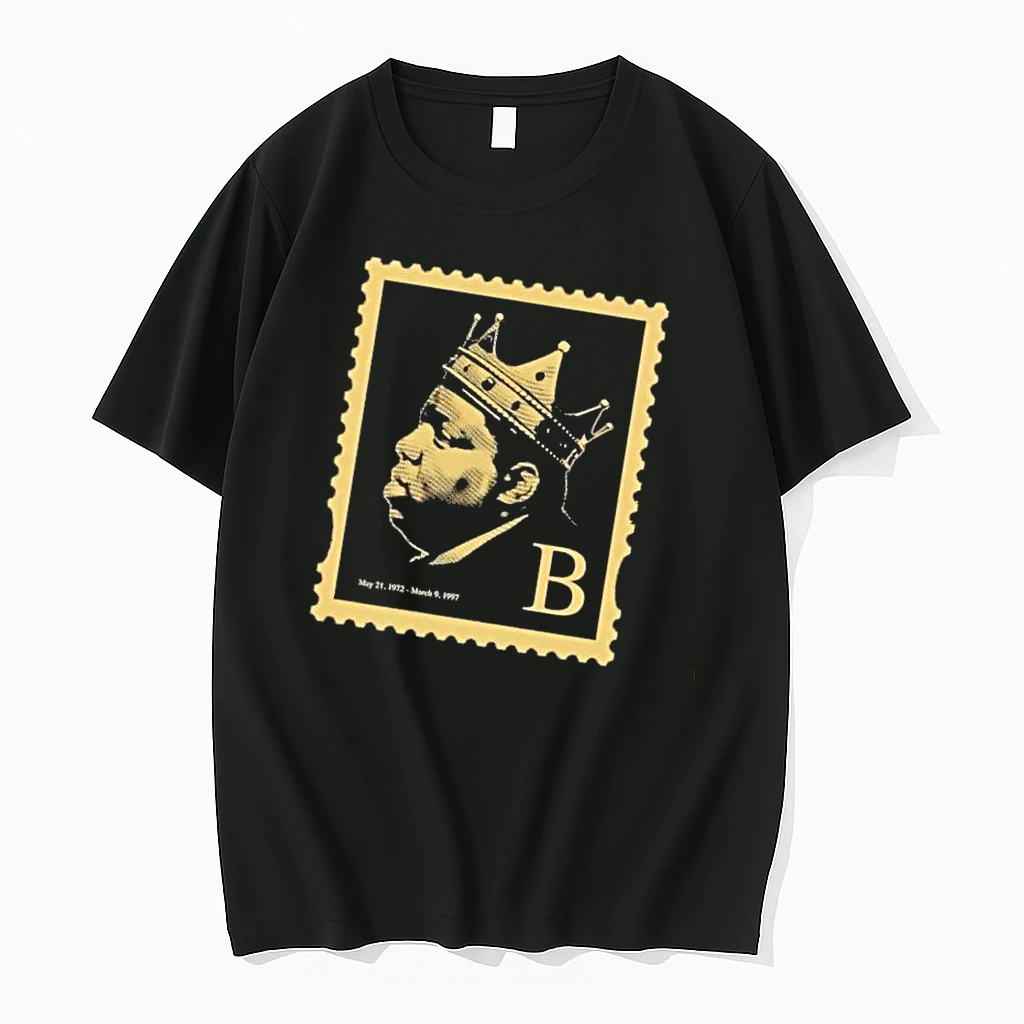 Officials May 21 1972 March 9 1997 B Notorious Big Crowned Portrait Postage Stamp Typographic Mens T Shirt Sweater Hoodie