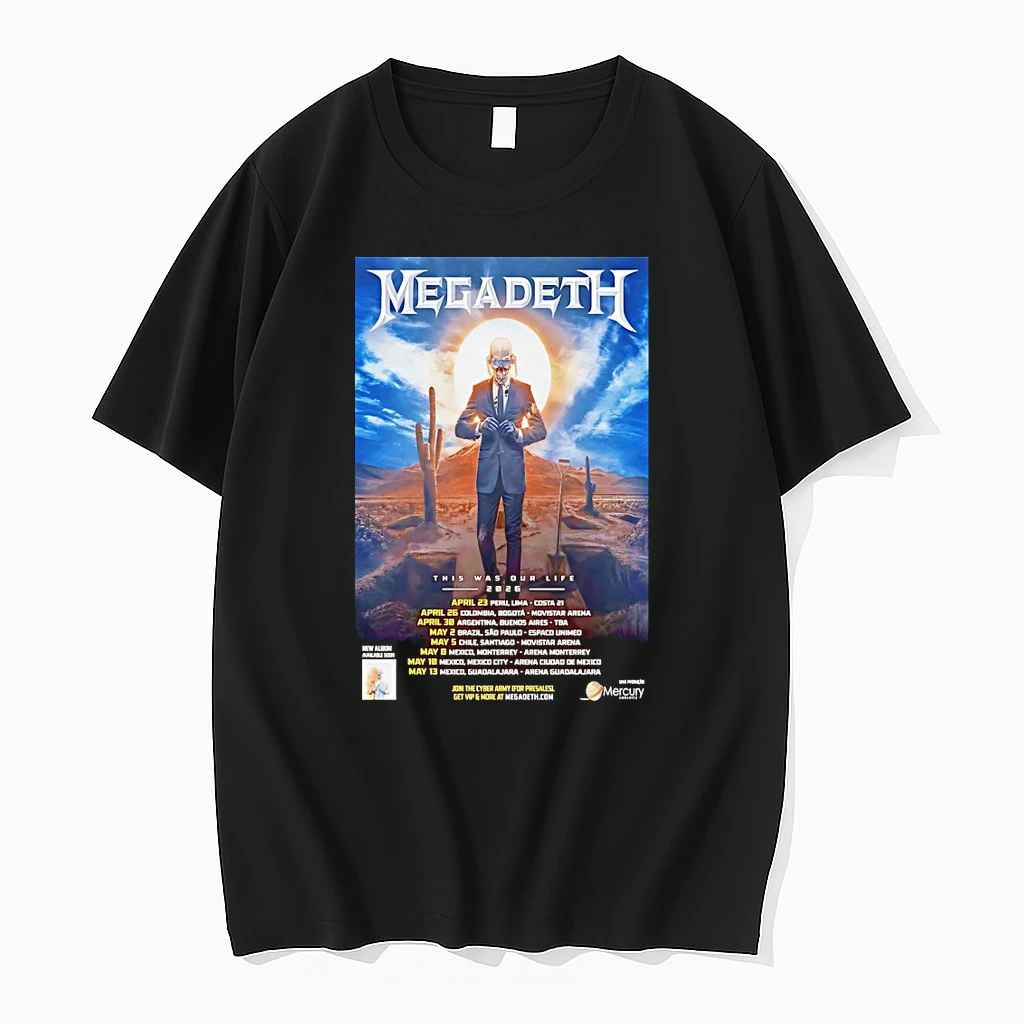 Officials Megadeth This Was Our Life Tour 2026 T Shirt Sweater Hoodie