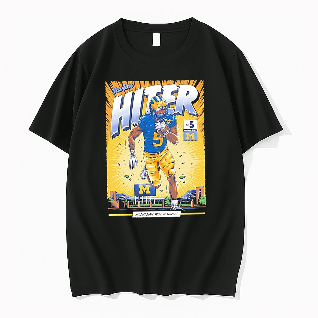 Officials Michigan Wolverines 5 Savion Hiter Premium T Shirt Sweatshirt Hoodie