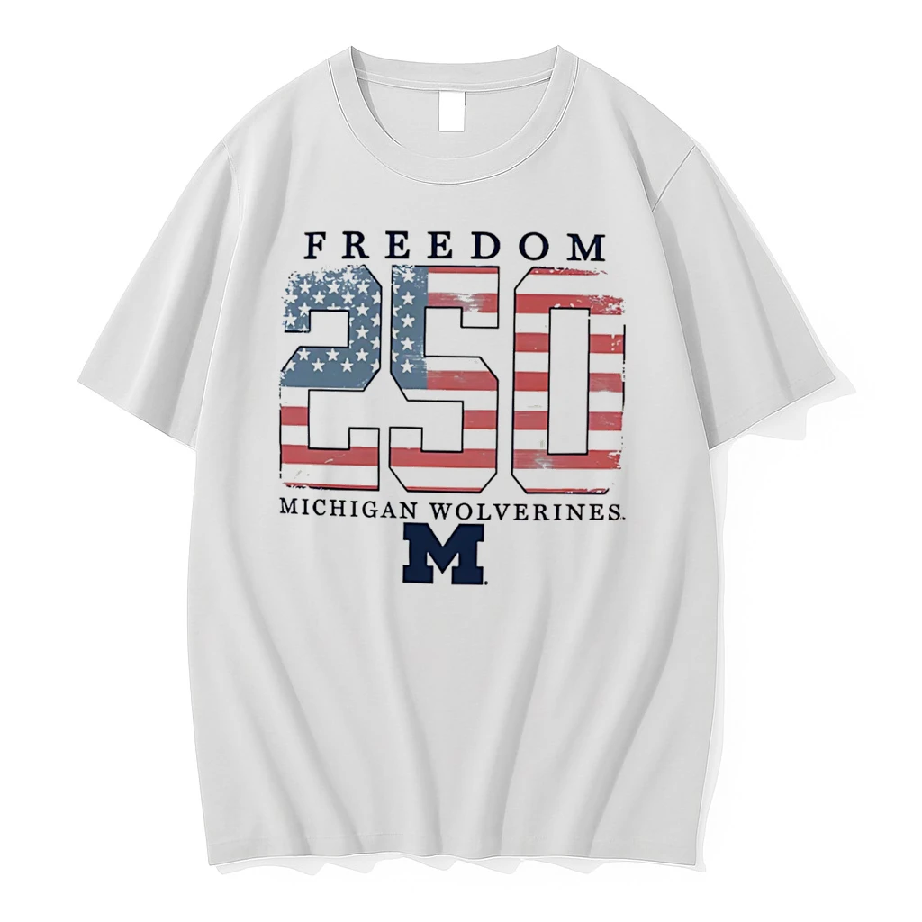 Officials Michigan Wolverines Americana Freedom 250th Logo Tee T Shirt Sweater Hoodie