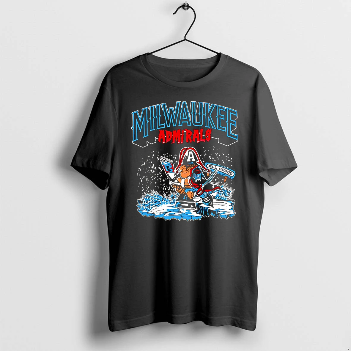Officials Milwaukee Admirals 2020 All Goods Mascot Ice Hockey Premium T Shirt Sweatshirt Hoodie