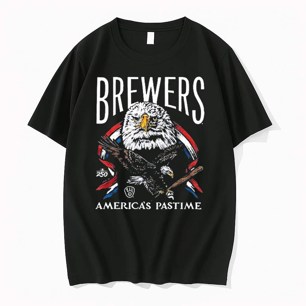 Officials Milwaukee Brewers Americas Pastime Tri Blend Black T Shirt Sweater Hoodie