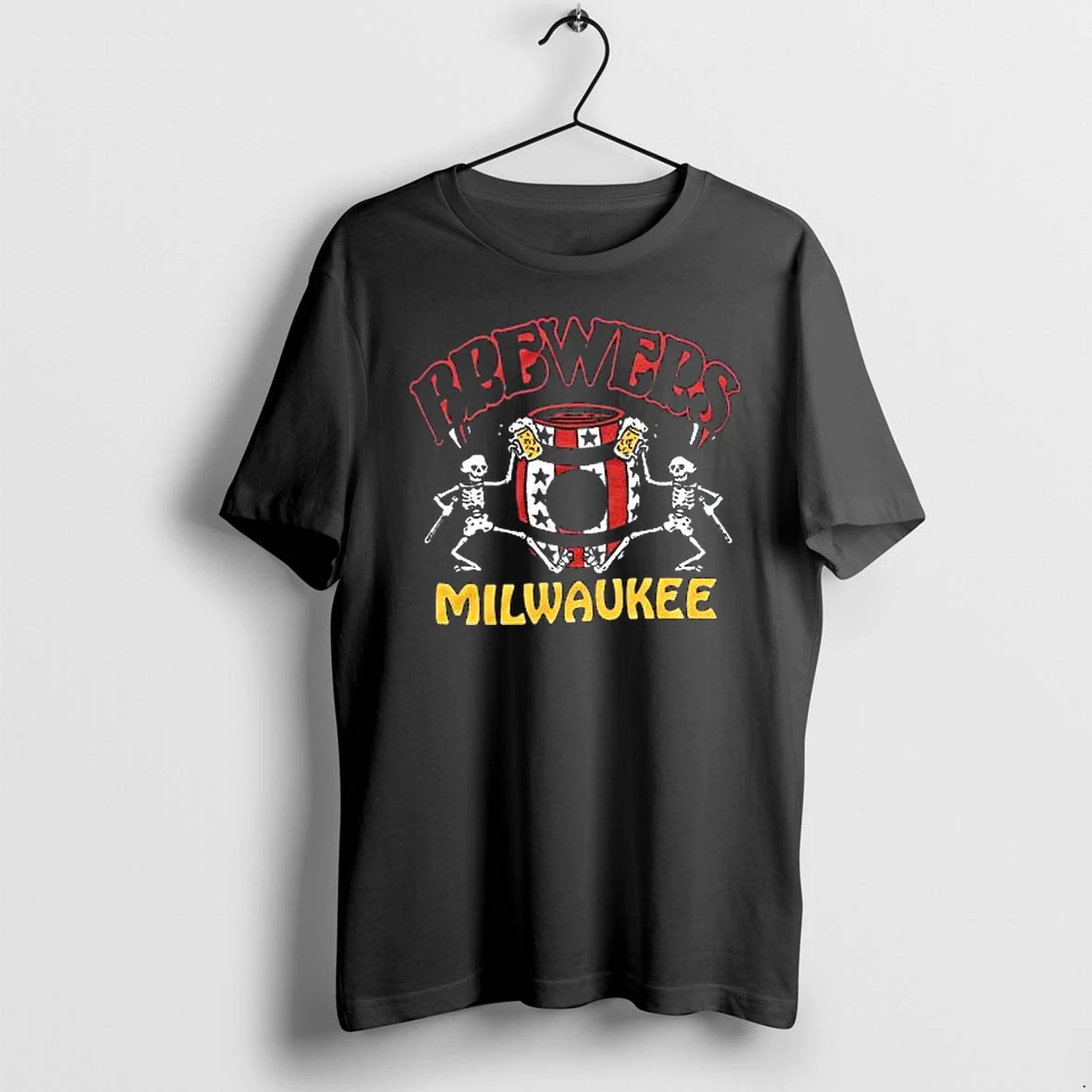 Officials Milwaukee Brewers Mlb X Grateful Dead X Americana Tri Blend Black T Shirt Sweater Hoodie