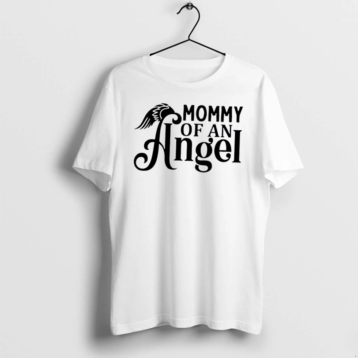 Officials Mommy Of An Angel Black Feathered Wing White Womens Premium T Shirt Sweatshirt Hoodie
