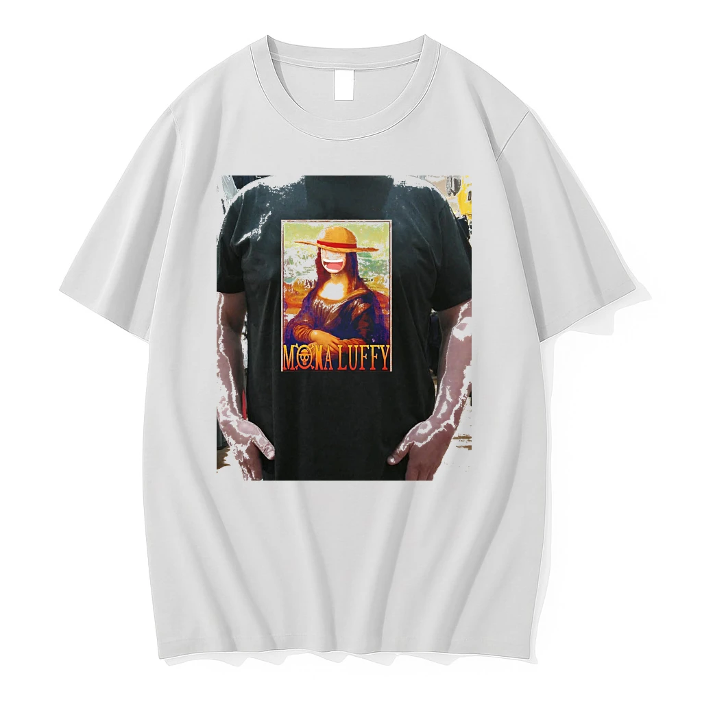 Officials Mona Luffy Anime Mona Lisa Parody Premium T Shirt Sweatshirt Hoodie