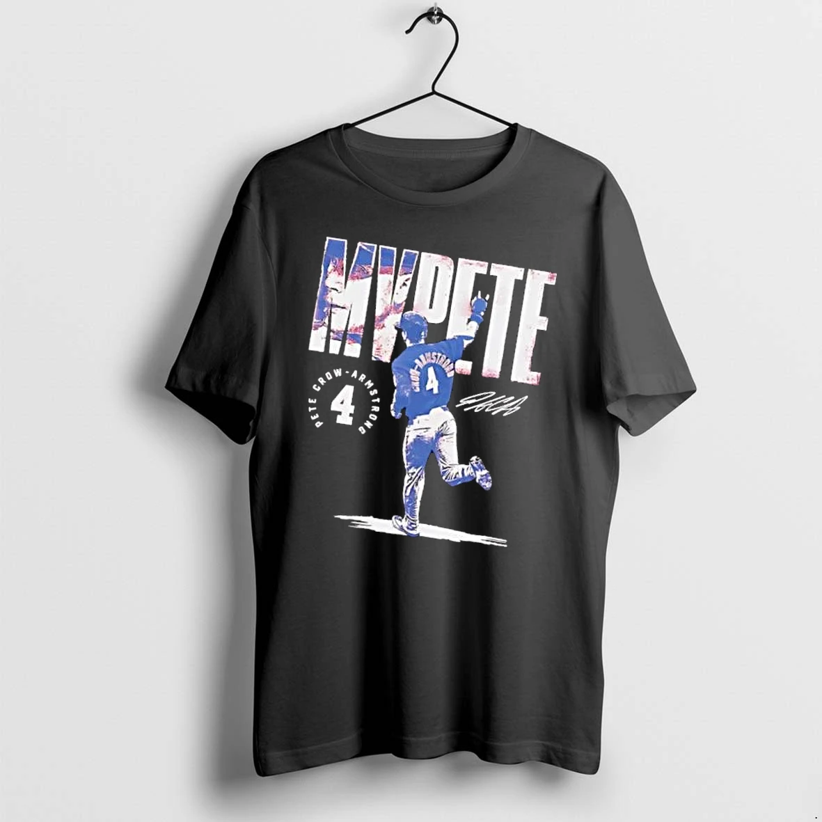Officials Mvpete Pete Crow Armstrong Baseball Player Running Pointing Signature Distressed Mens Premium T Shirt Sweatshirt Hoodie