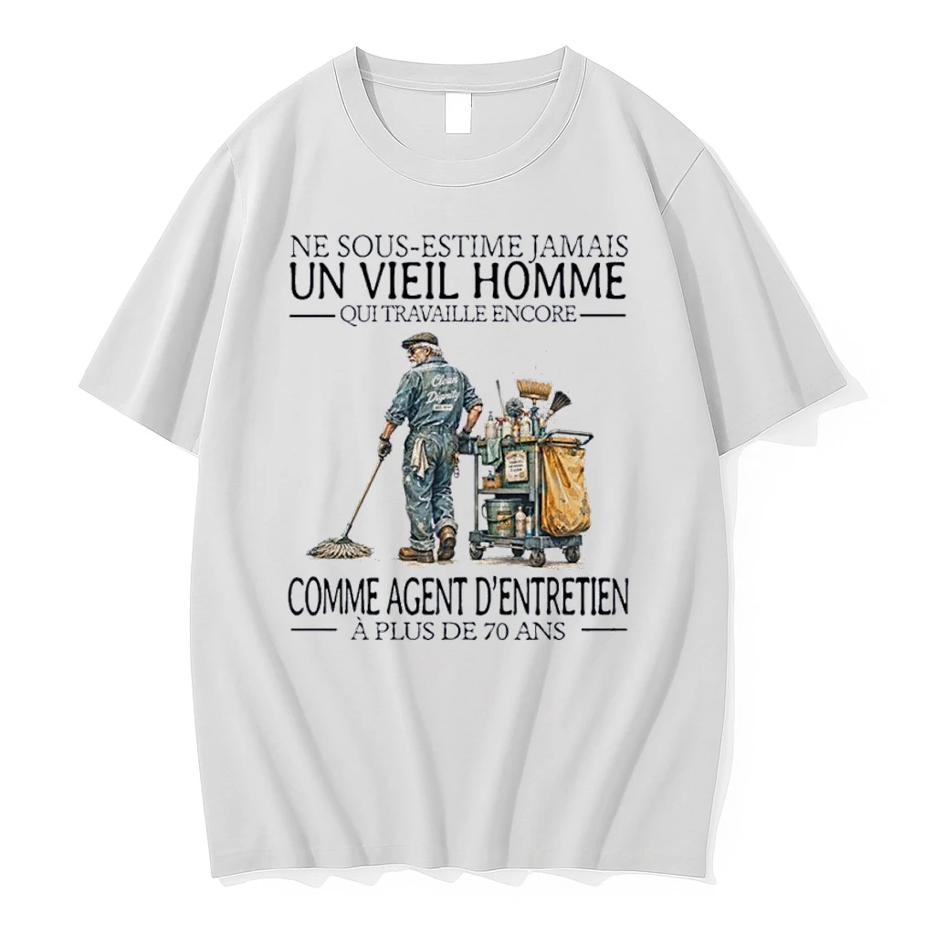 Officials Ne Sous Estime Jamais Un Vieil Homme Qui Travaille Encore Comme Agent Dentretien Front T Shirt Sweater Hoodie