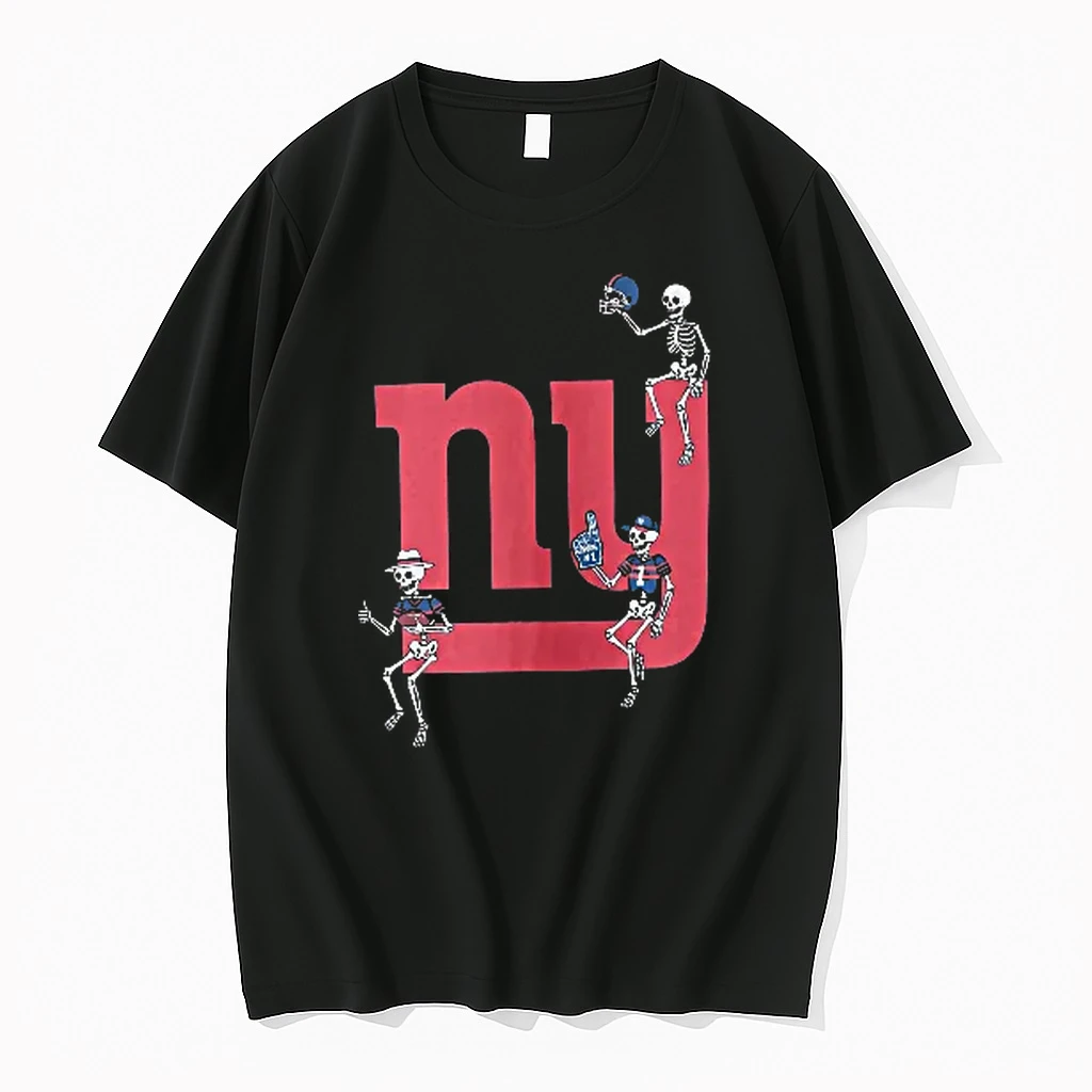 Officials New York Giants Nfl Three Dancing Skeletons Helmet T Shirt Sweater Hoodie