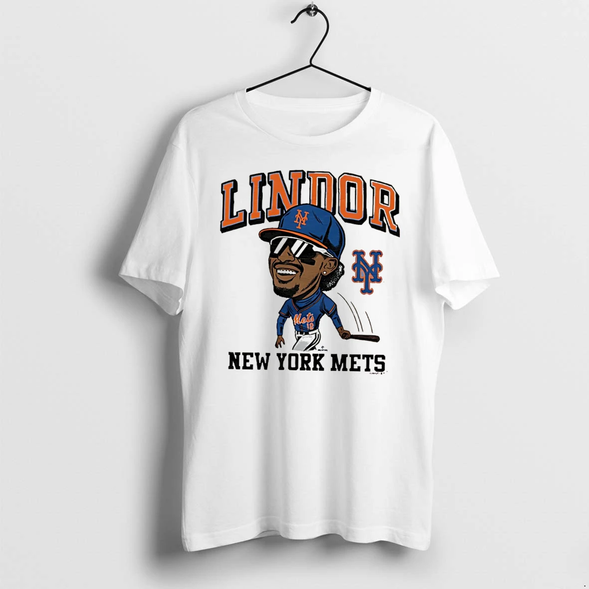 Officials New York Mets Francisco Lindor 26 Caricature Tee T Shirt Sweater Hoodie