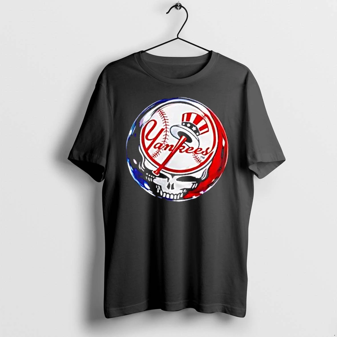 Officials New York Yankees Mlb Grateful Dead Steal Your Face Skull Mens T Shirt Sweater Hoodie