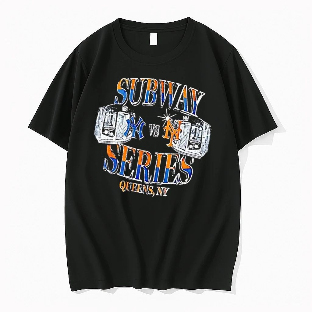 Officials New York Yankees Mets Mlb Subway Vs Series Queens Ny Two Train Cars Logos Distressed Mens Premium T Shirt Sweatshirt Hoodie