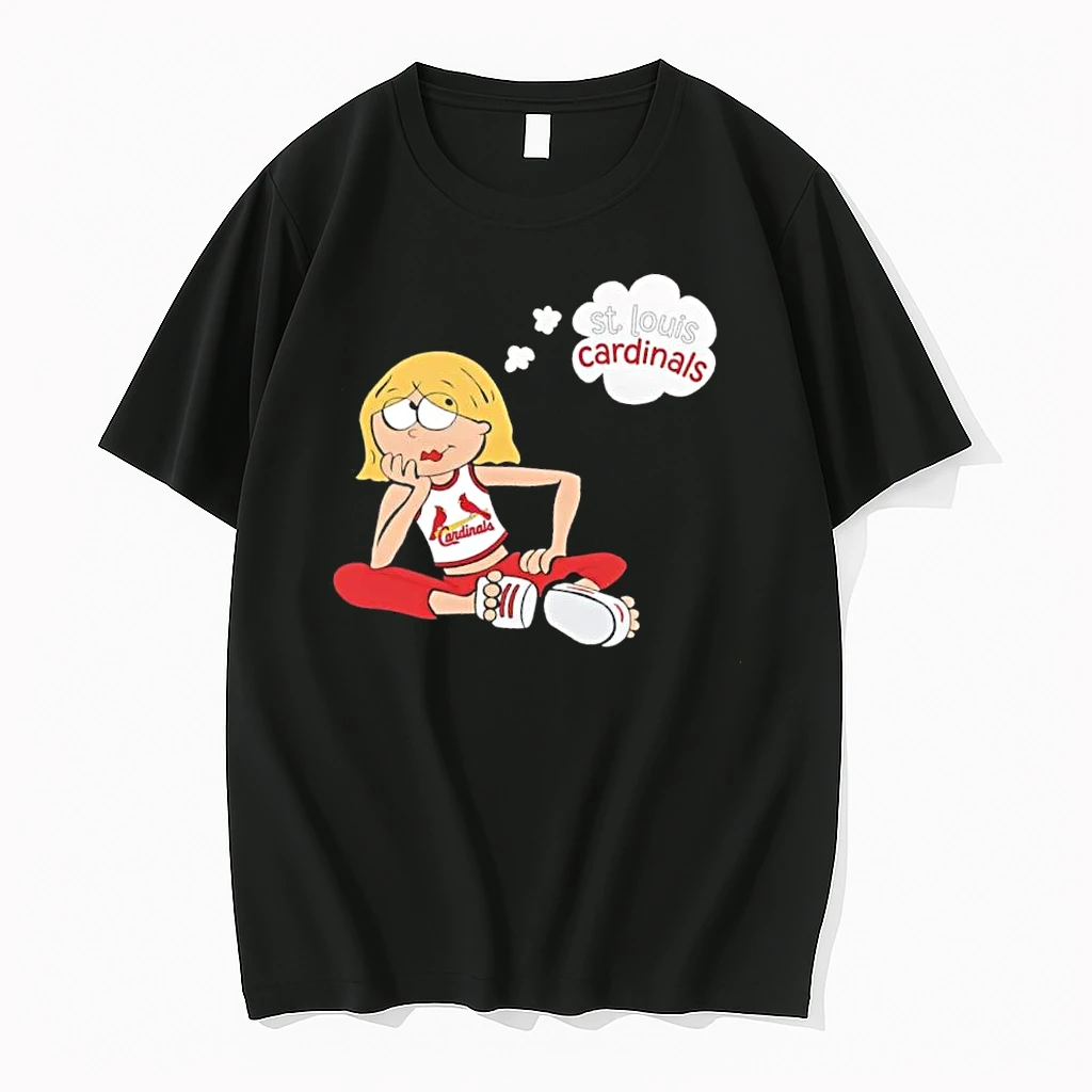 Officials Nice St Louis Cardinals Mlb Blonde Girl Sitting Thought Bubble Cartoon Mens T Shirt Sweater Hoodie