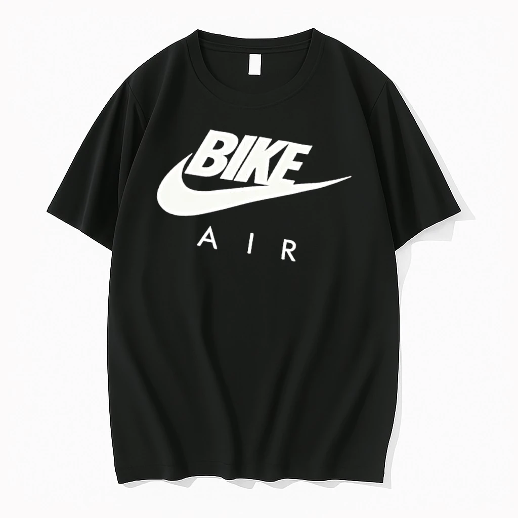 Officials Nike Bike Air White Swoosh Emblem Bold Text Black Background Mens T Shirt Sweater Hoodie