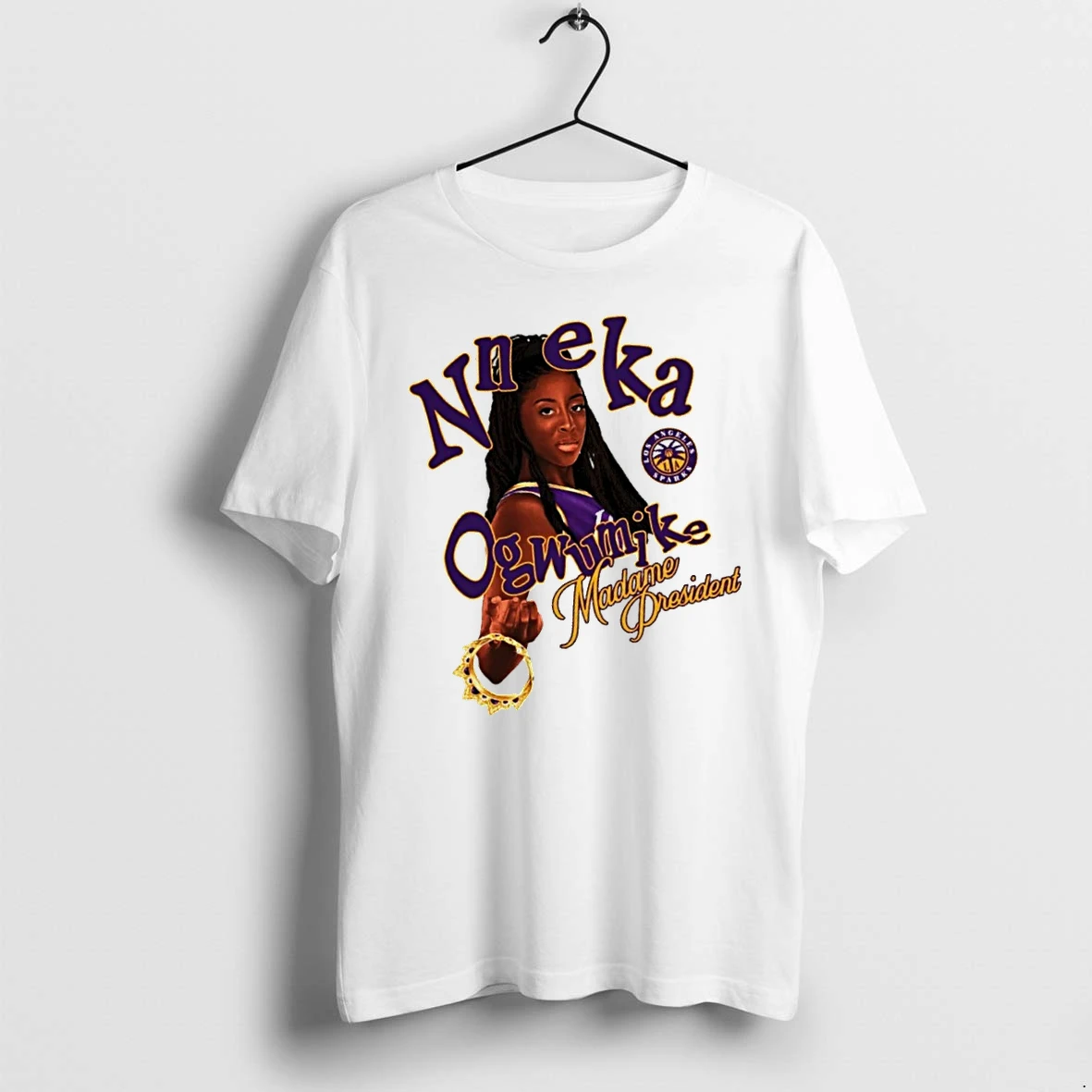 Officials Nneka Ogwumike Retirement Madame President La Sparks Wnbpa T Shirt Sweater Hoodie