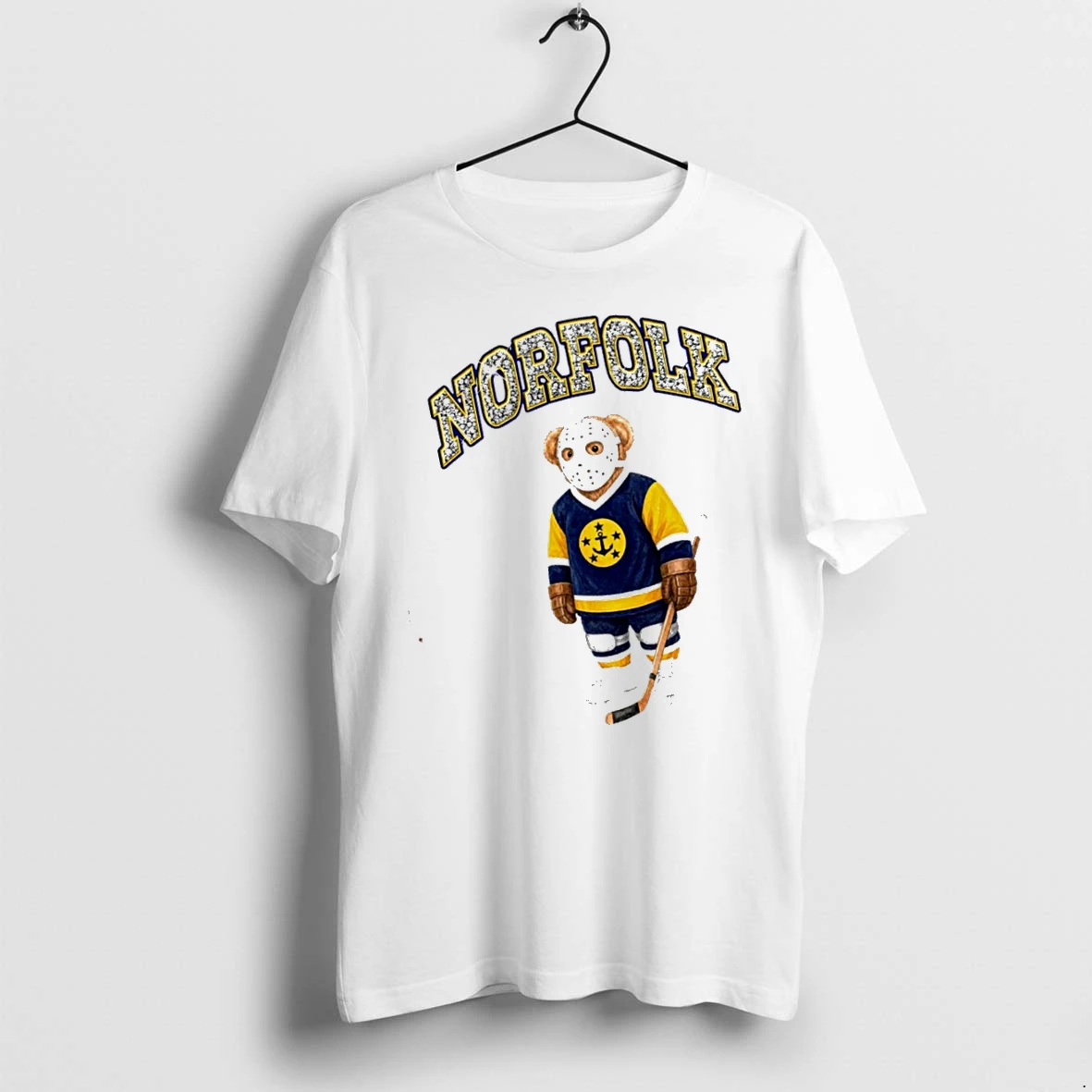 Officials Norfolk Hockey Bear Mascot In Jason Voorhees Mask T Shirt Sweater Hoodie