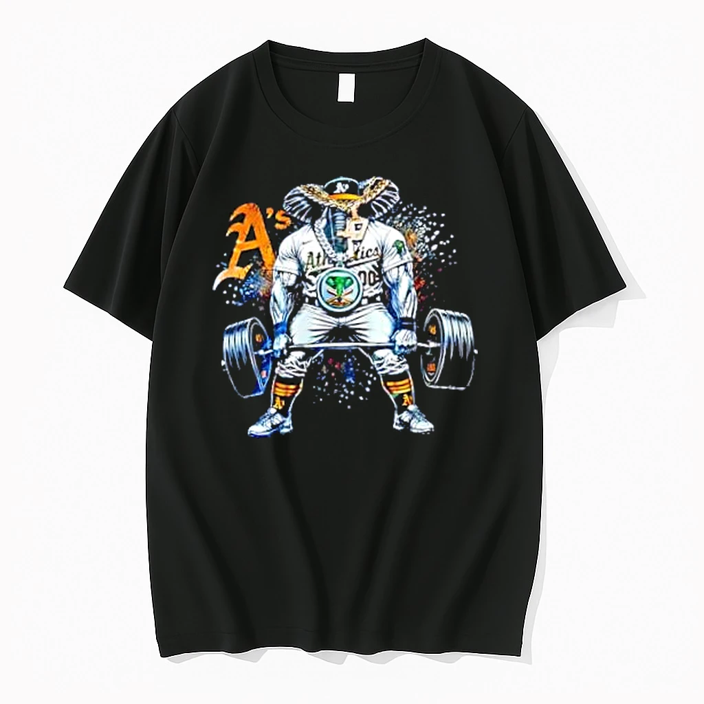 Officials Oakland Athletics Elephant Lifting Weights Merch T Shirt Sweater Hoodie