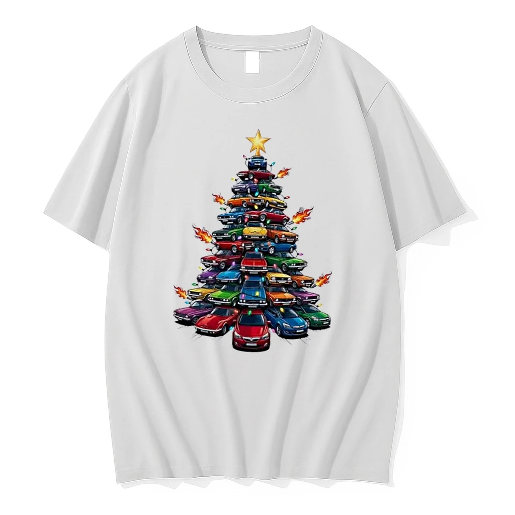 Officials Opel Christmas Tree Stacked Colorful Cars Star Flames Exhaust Cartoon White Womens Premium T Shirt Sweatshirt Hoodie