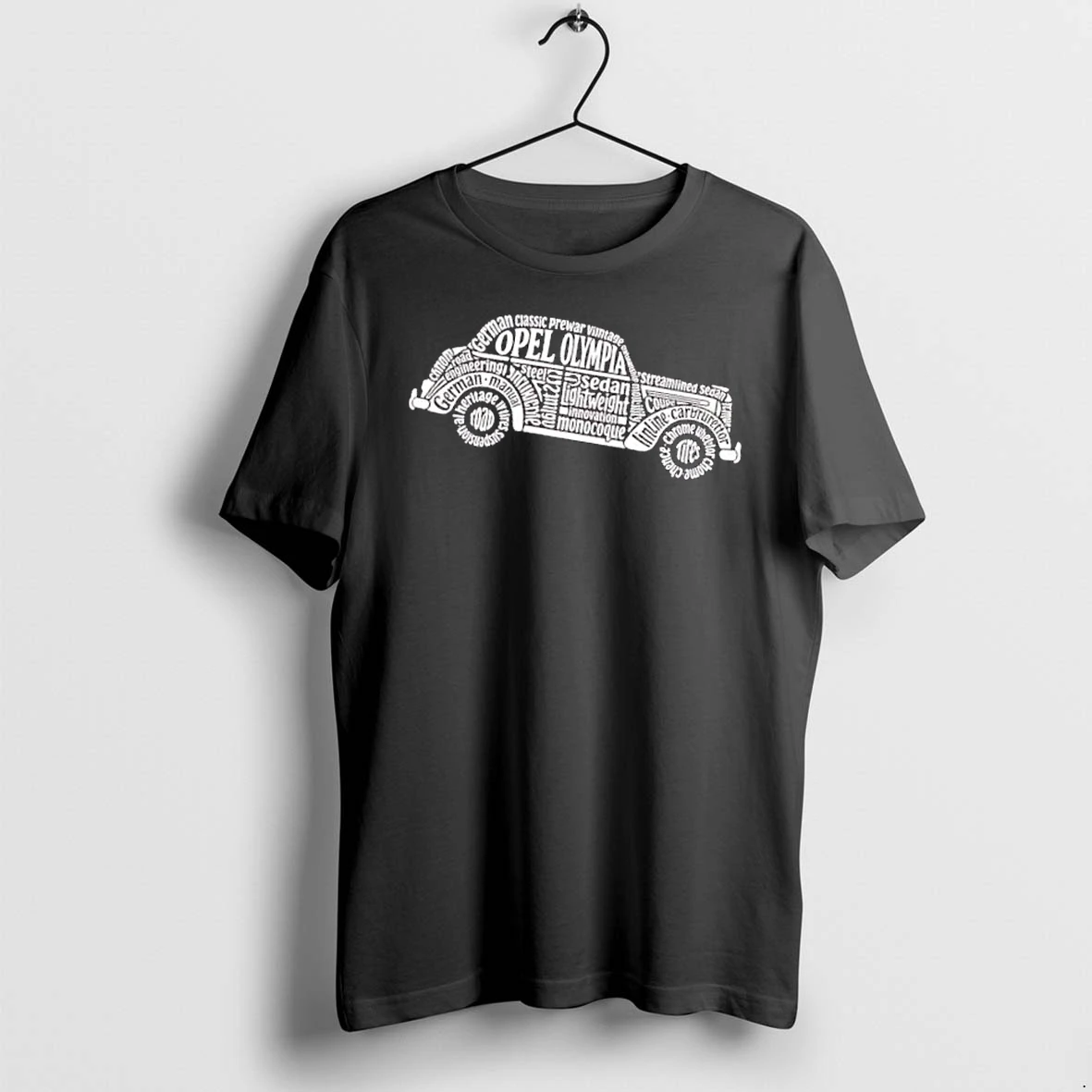 Officials Opel Olympia German Classic Prewar Vintage Car Silhouette Word Cloud Mens Premium T Shirt Sweatshirt Hoodie