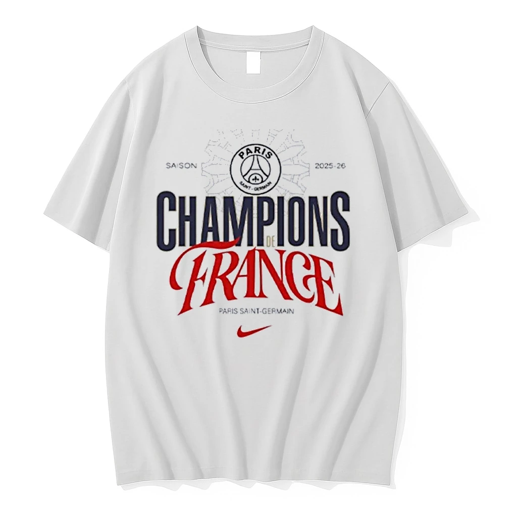 Officials Paris Saint Germain Ligue 1 Winners Champions De France 2026 Front T Shirt Sweater Hoodie