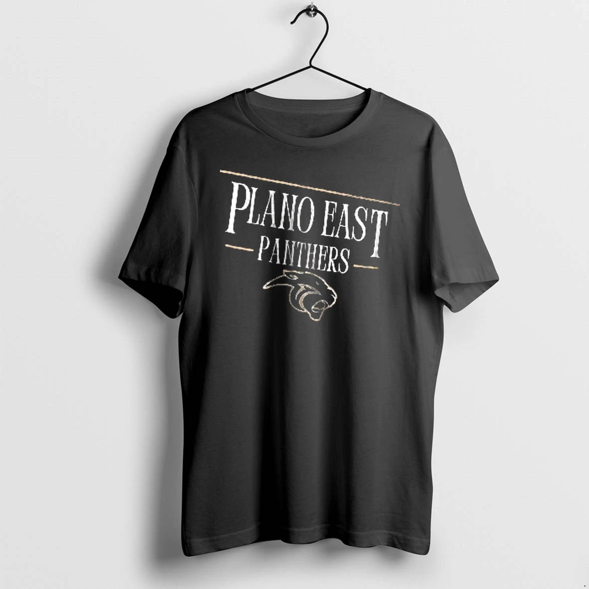 Officials Plano East Panthers Roaring Mascot Head Profile Logo Gold Men T Shirt Sweater Hoodie