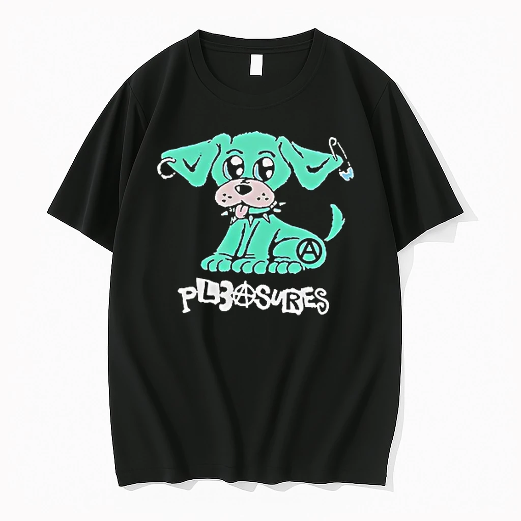 Officials Pleasures Punk Dog Anarchy Symbol Cartoon T Shirt Sweater Hoodie