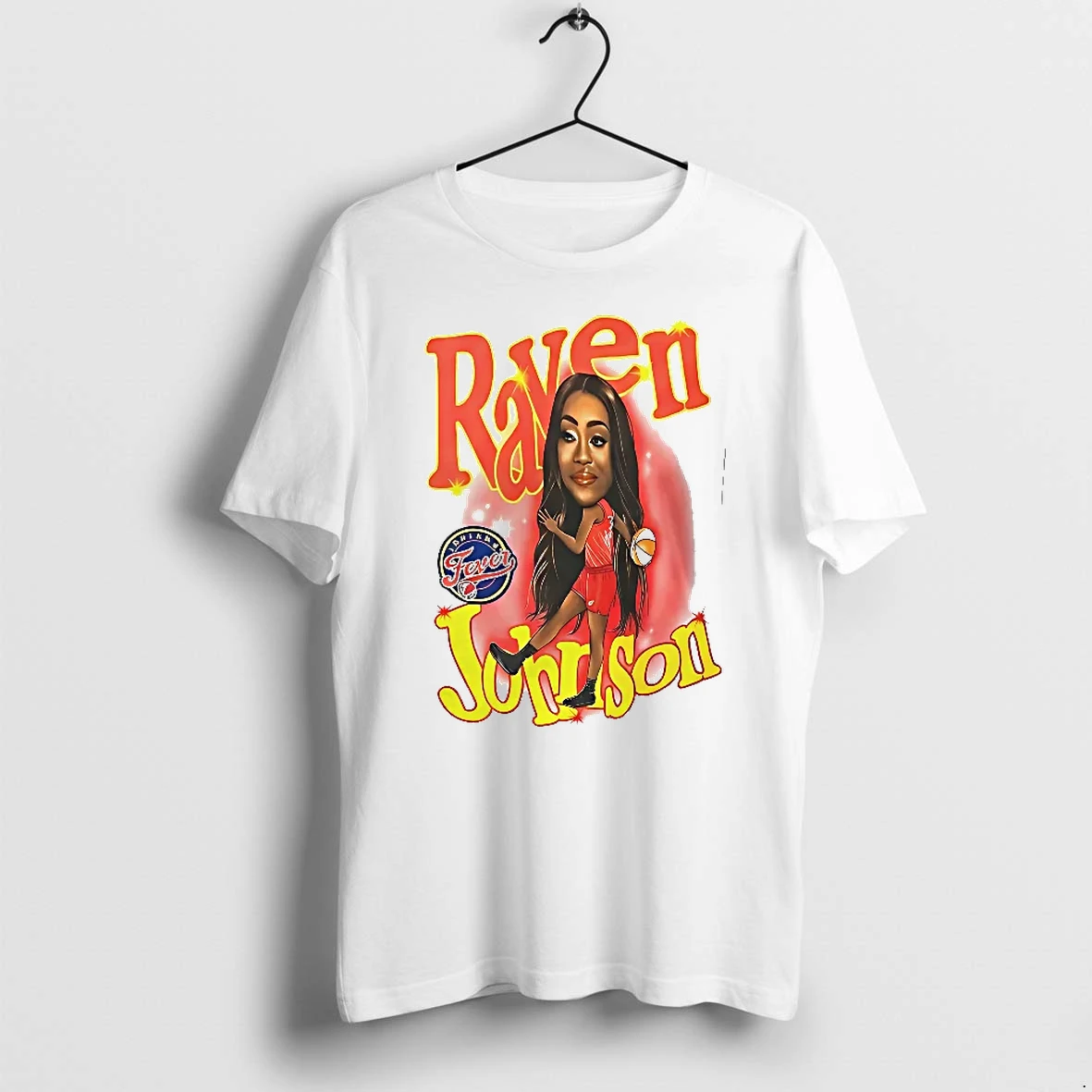 Officials Raven Johnson Indiana Fever Cartoon Women T Shirt Sweater Hoodie