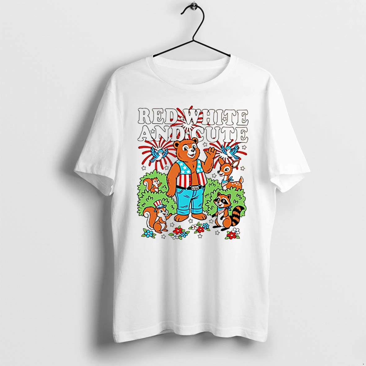 Officials Red White And Cute Raccoon Bear Peanuts Tee T Shirt Sweater Hoodie