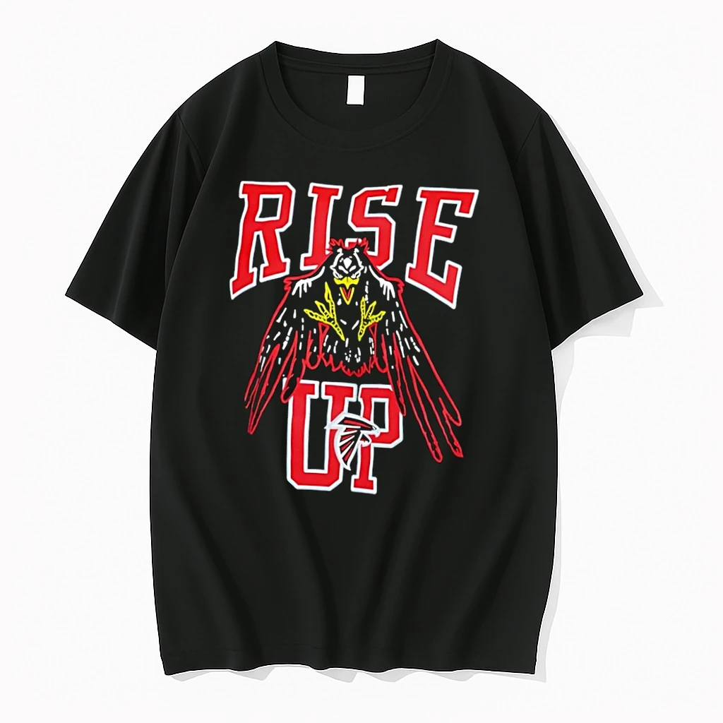 Officials Rise Up Atlanta Football Team Logo Mascot Black T Shirt Sweater Hoodie