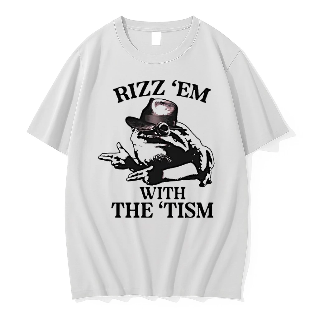 Officials Rizz Em With The Tism Frog Wearing Fedora Hat Premium T Shirt Sweatshirt Hoodie