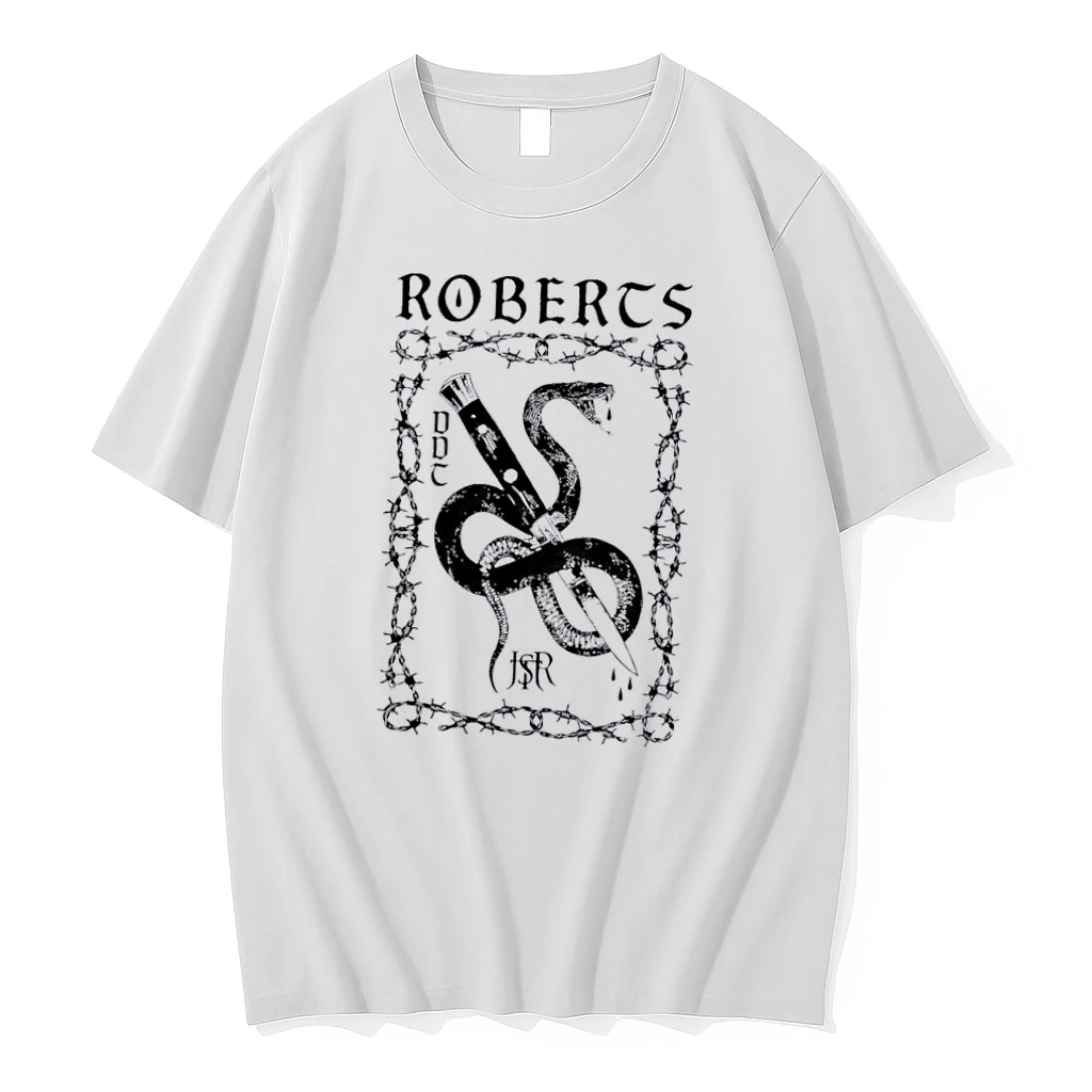 Officials Roberts Ddt Jsr Snake Coiled Around Switchblade Knife Barbed Wire Line Art White Womens T Shirt Sweater Hoodie