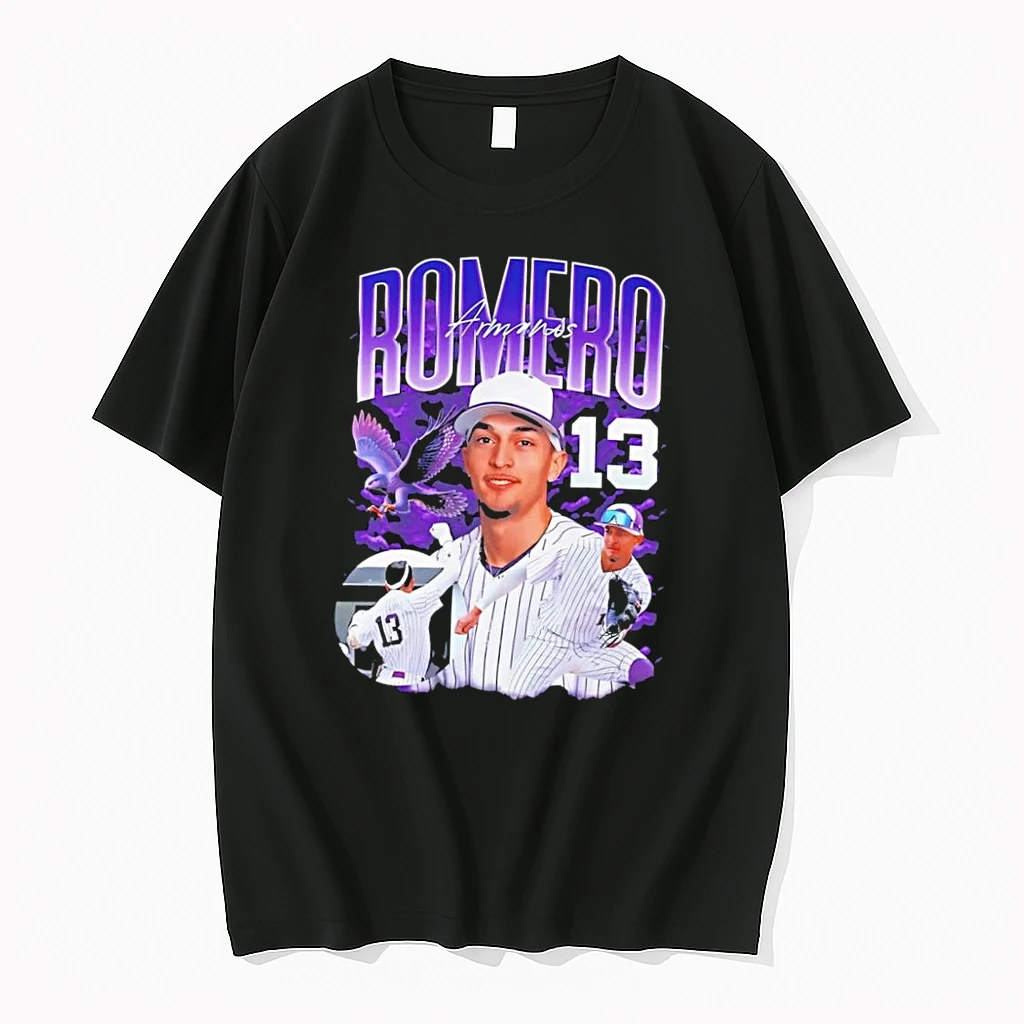 Officials Romero Armanos 13 Baseball Player Eagle Black T Shirt Sweater Hoodie