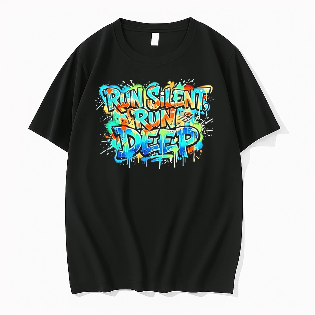 Officials Run Silent Run Deep Vibrant Graffiti Style T Shirt Sweater Hoodie