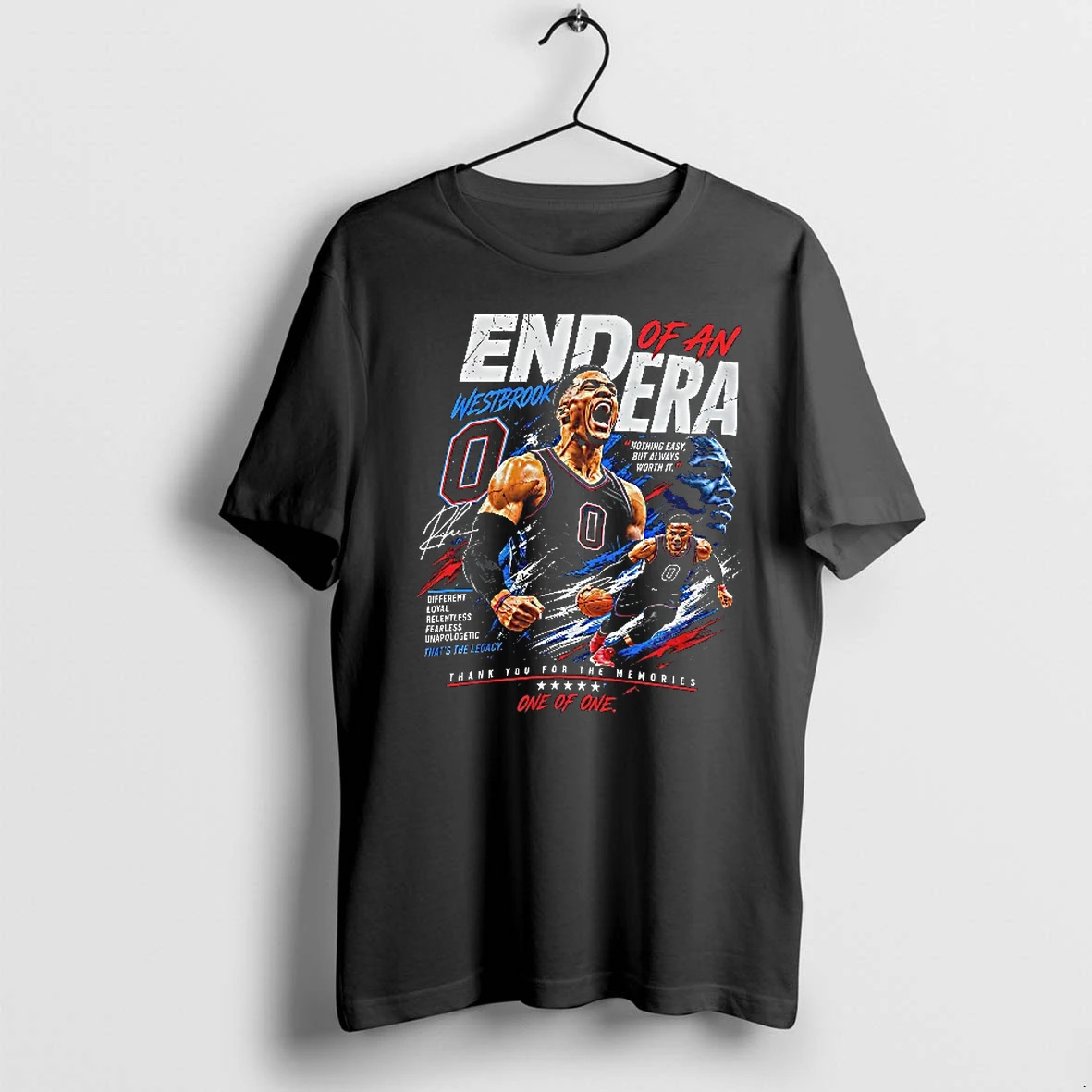 Officials Russell Westbrook End Of An Era Thank You For The Memories Basketball T Shirt Sweater Hoodie