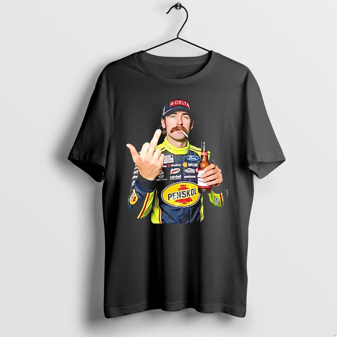 Officials Ryan Blaney Team Penske Nascar Delta Ford Wurth Libman Cardell Rusfolium Middle Finger Women Premium T Shirt Sweatshirt Hoodie