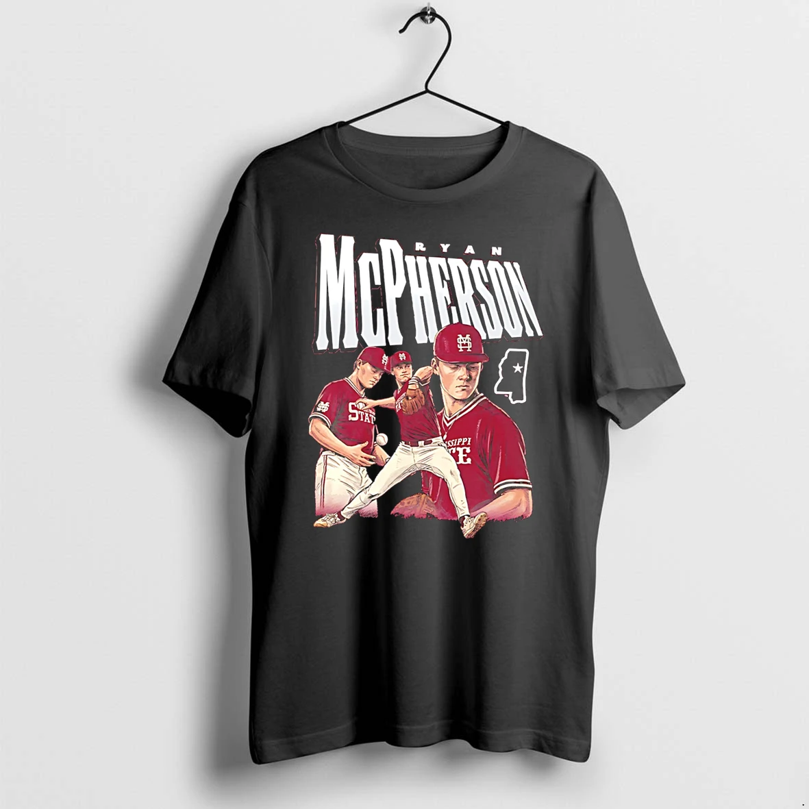 Officials Ryan Mcpherson Mississippi State Baseball Illustrated Tee T Shirt Sweater Hoodie
