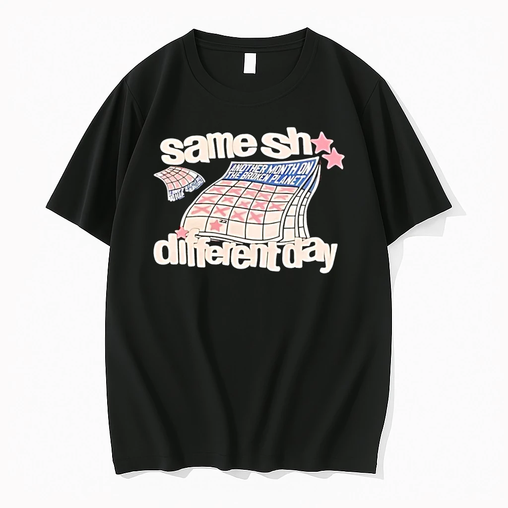 Officials Same Sh Different Day Broken Planet Calendar Black T Shirt Sweater Hoodie