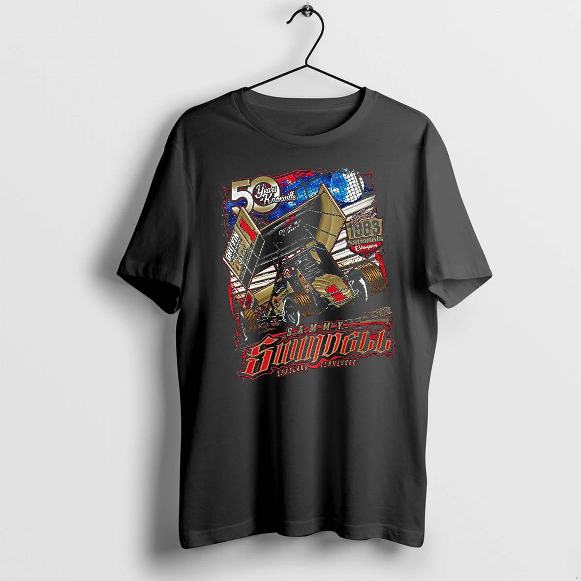 Officials Sammy Swindell 1983 Knoxville Nationals Champion 50 Years At Knoxville T Shirt Sweater Hoodie