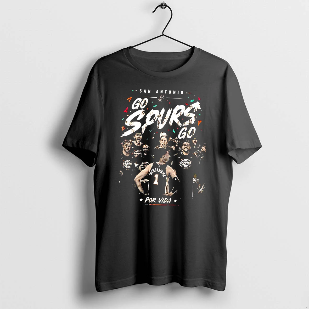 Officials San Antonio Spurs Wembanyama Por Vida Go Spurs Tee T Shirt Sweater Hoodie