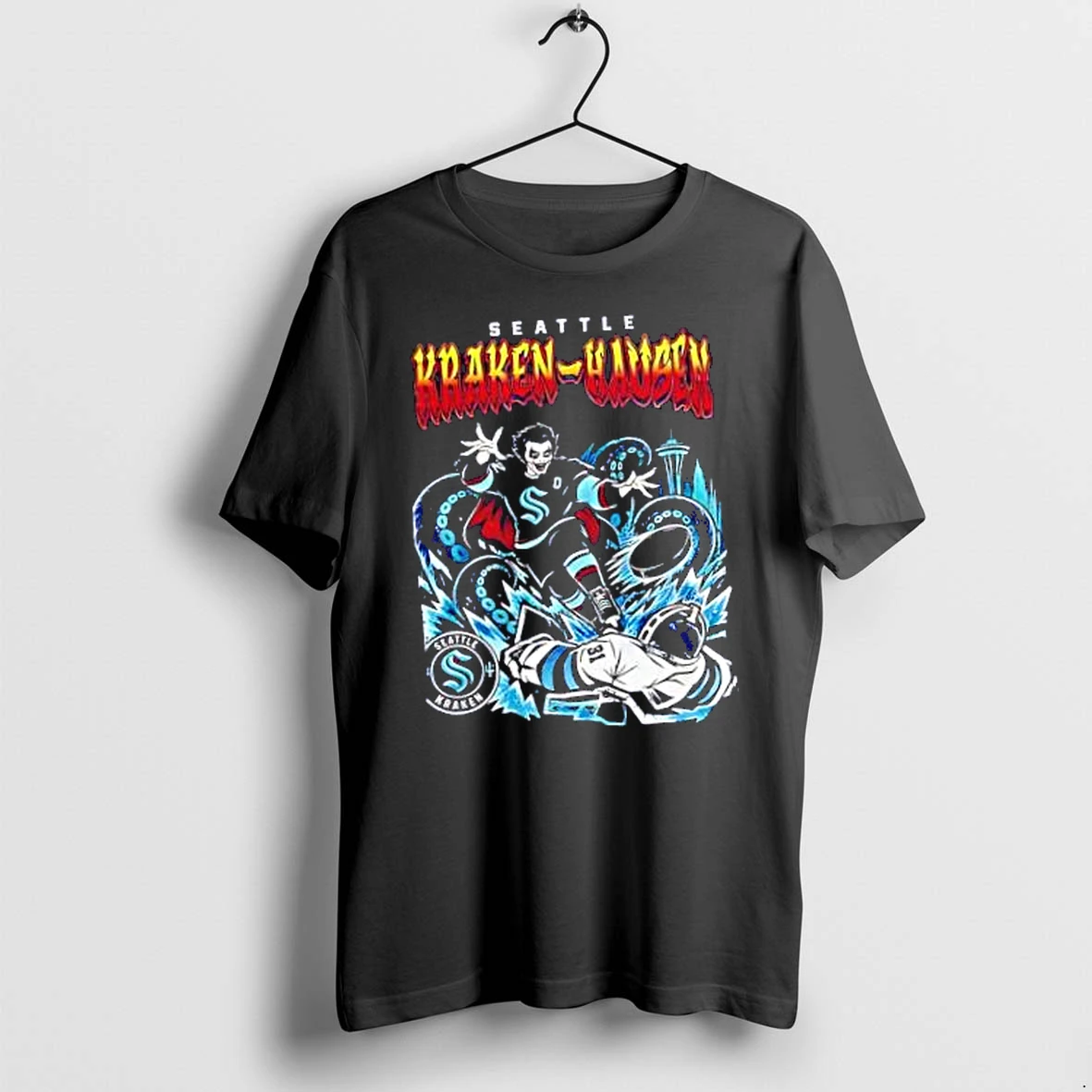Officials Seattle Kraken X Knights Hausen Wwe Merch T Shirt Sweater Hoodie