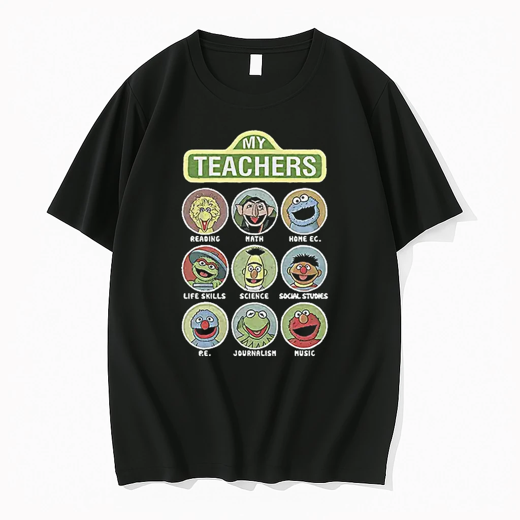 Officials Sesame Street My Teachers Big Bird The Count Cookie Monster Bert Ernie T Shirt Sweater Hoodie
