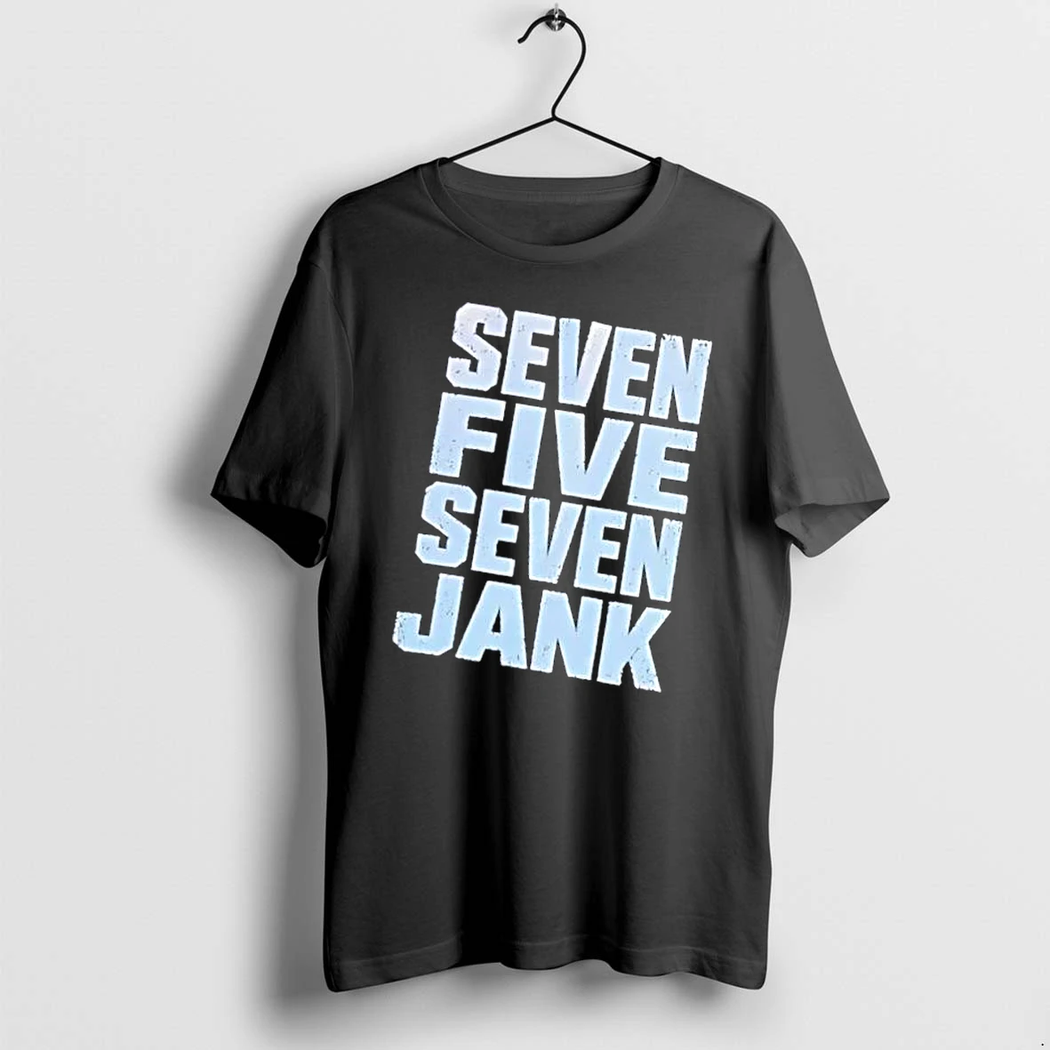 Officials Seven Five Jank Distressed Bold Block Letters White Cracked Text Mens T Shirt Sweater Hoodie