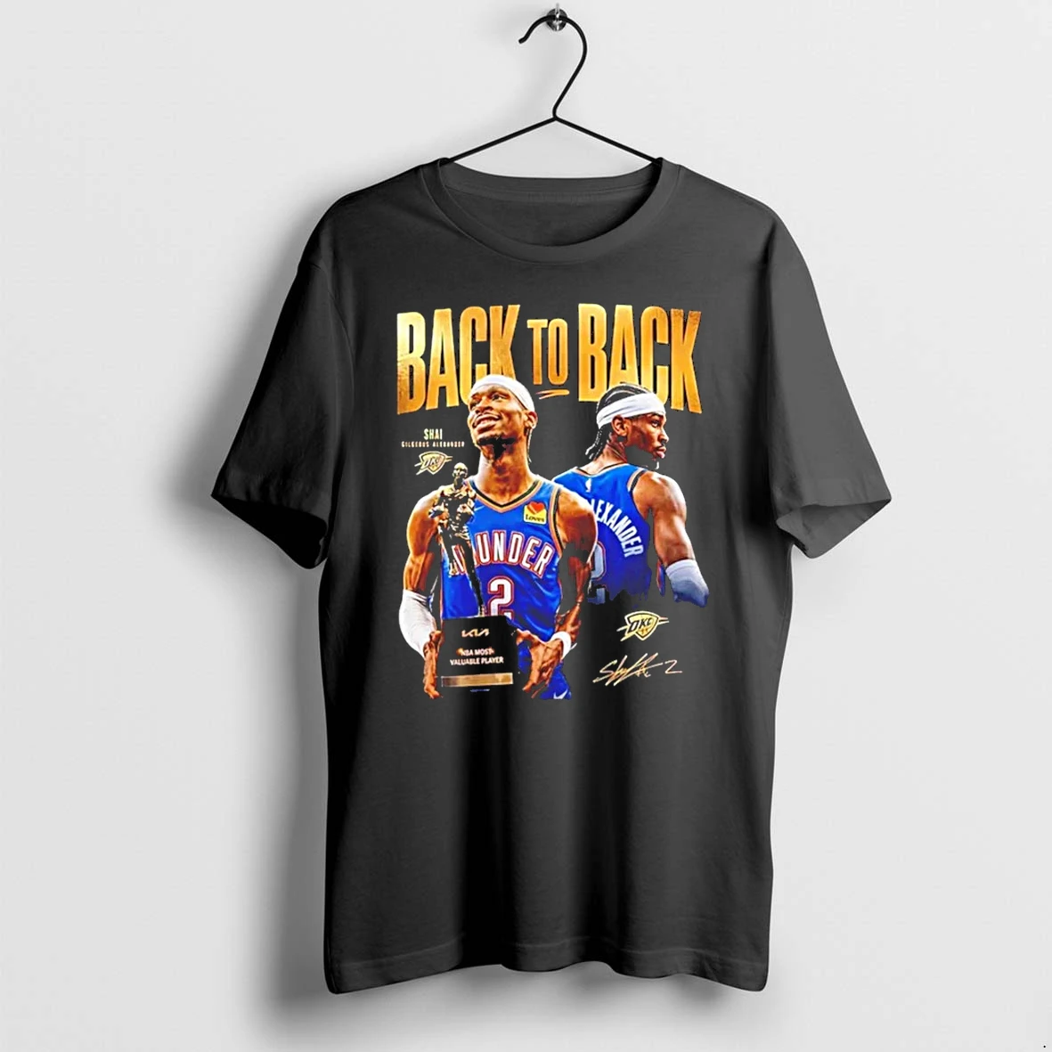 Officials Shai Gilgeous Alexander Back To Back Nba Mvp T Shirt Sweater Hoodie