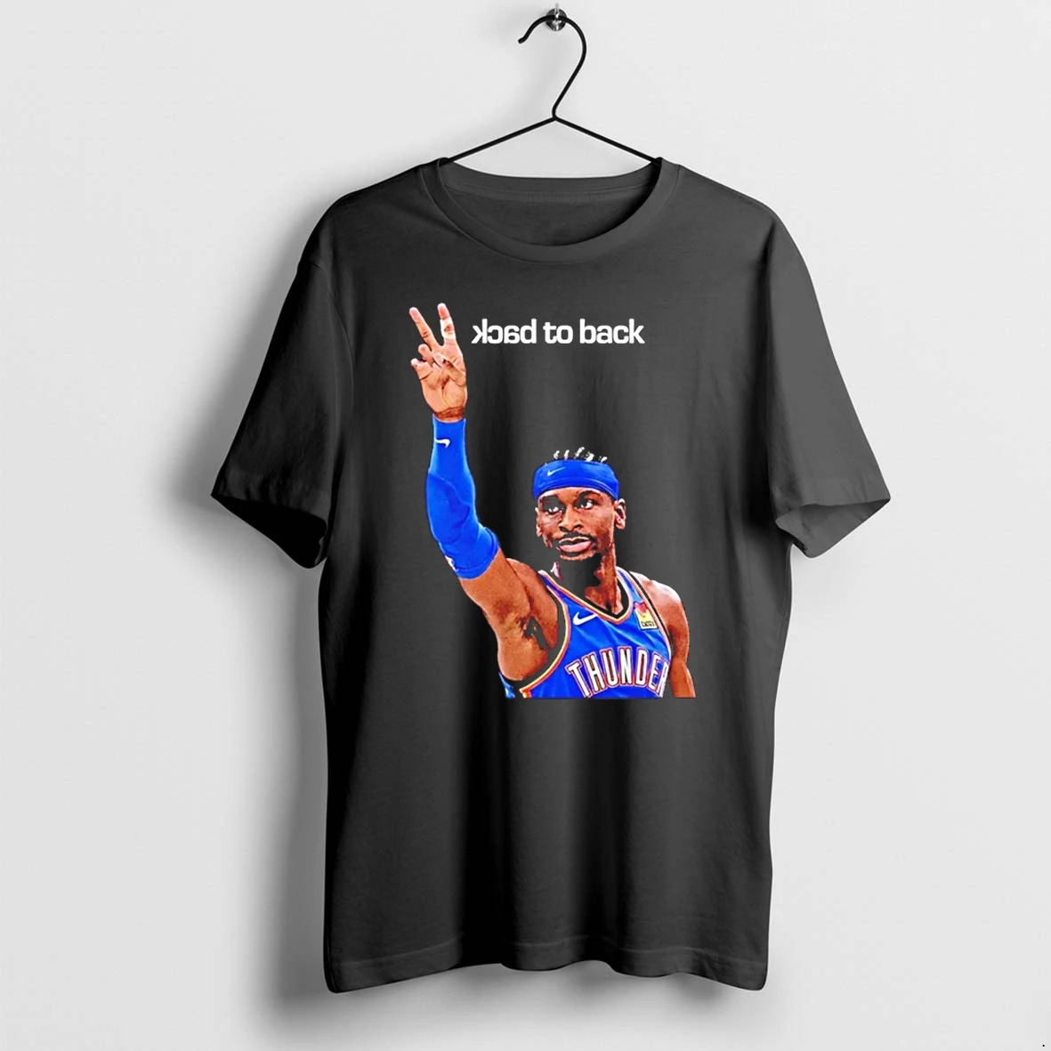 Officials Shai Gilgeous Alexander Back To Back Two Finger Salute T Shirt Sweater Hoodie