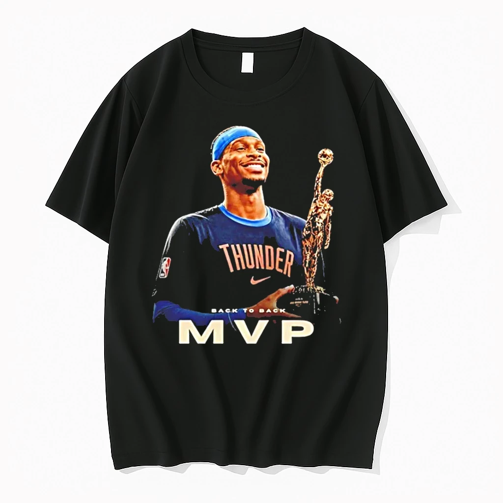 Officials Shai Gilgeous Alexander Holding Back To Back Mvp Trophy T Shirt Sweater Hoodie