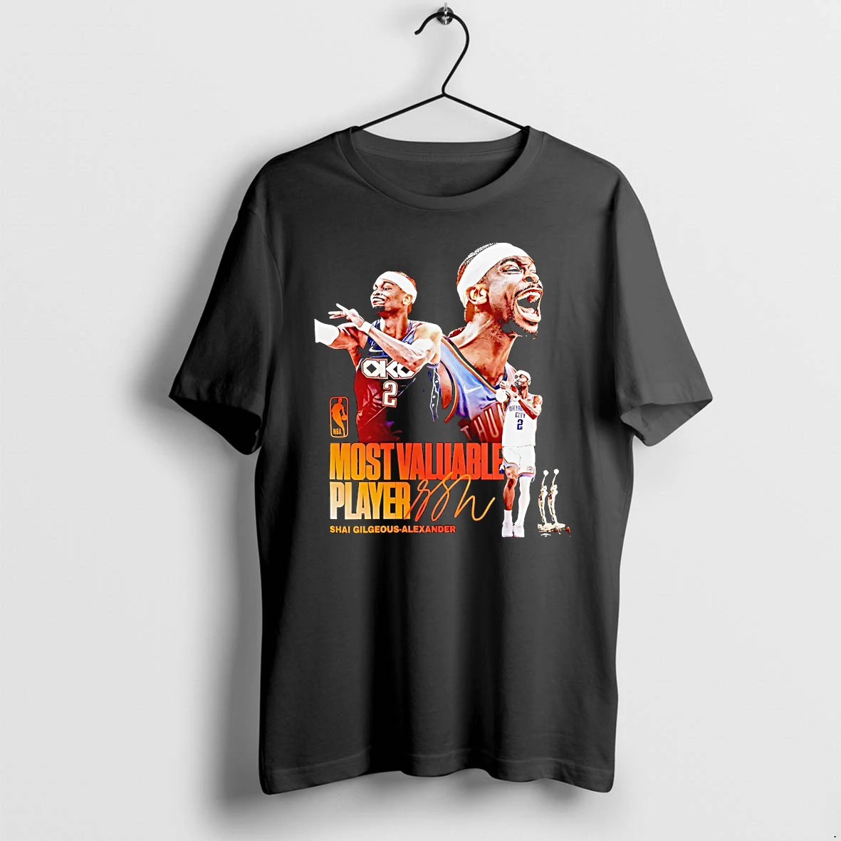 Officials Shai Gilgeous Alexander Oklahoma City Thunder Basketball 2026 Mvp Signature T Shirt Sweater Hoodie