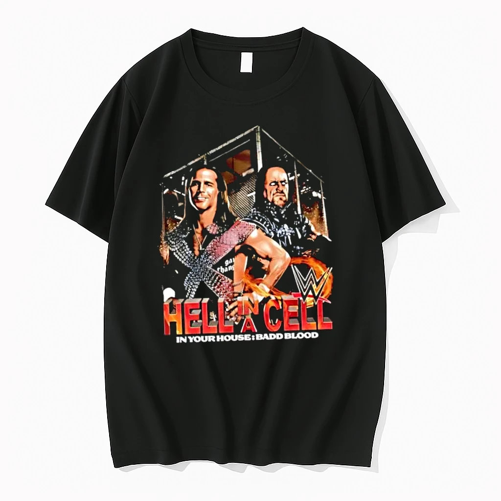 Officials Shawn Michaels The Undertaker Hell In A Cell In Your House Badd Blood Wwe Premium T Shirt Sweatshirt Hoodie