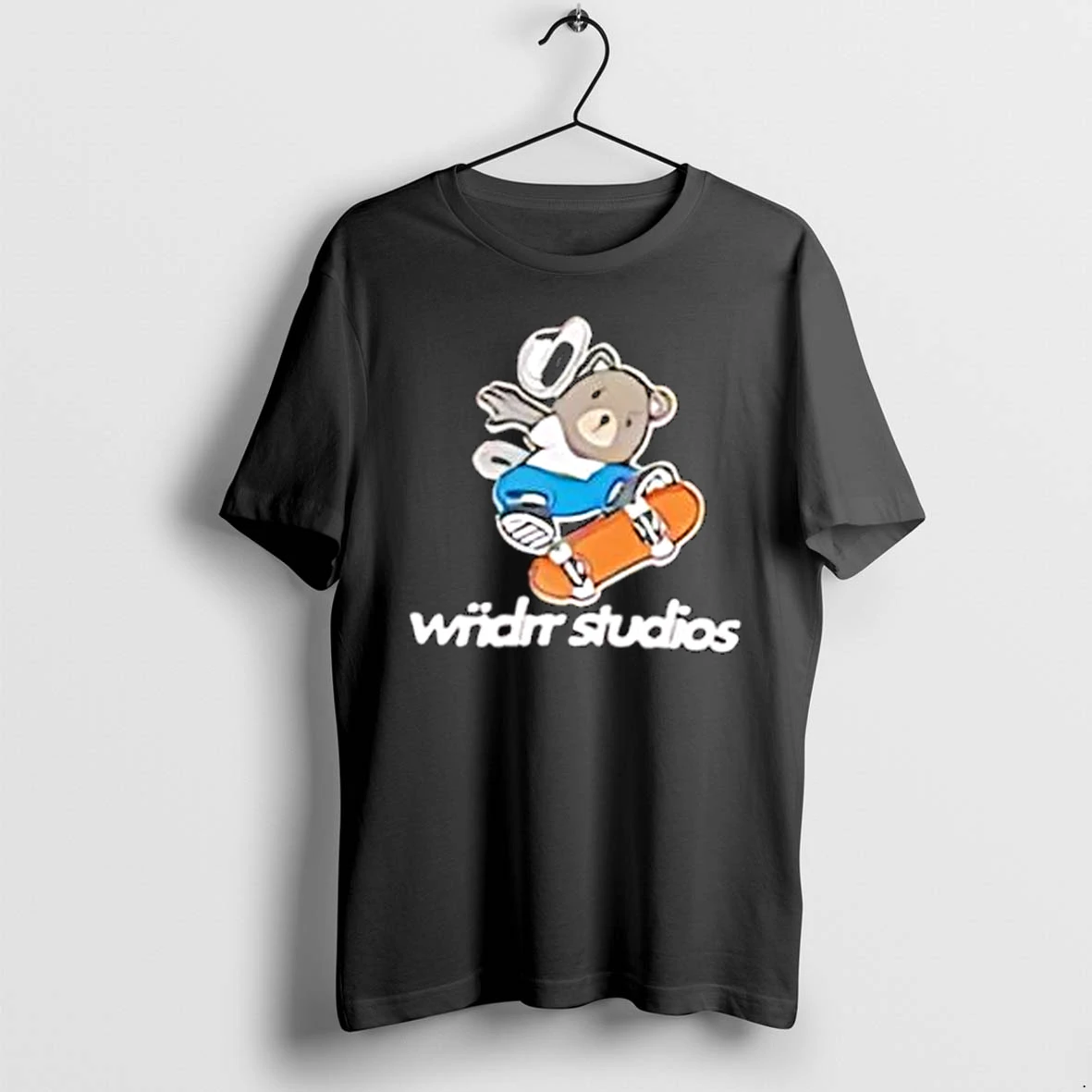 Officials Skateboard Bear Cowboy Wriidrr Studios Black T Shirt Sweater Hoodie
