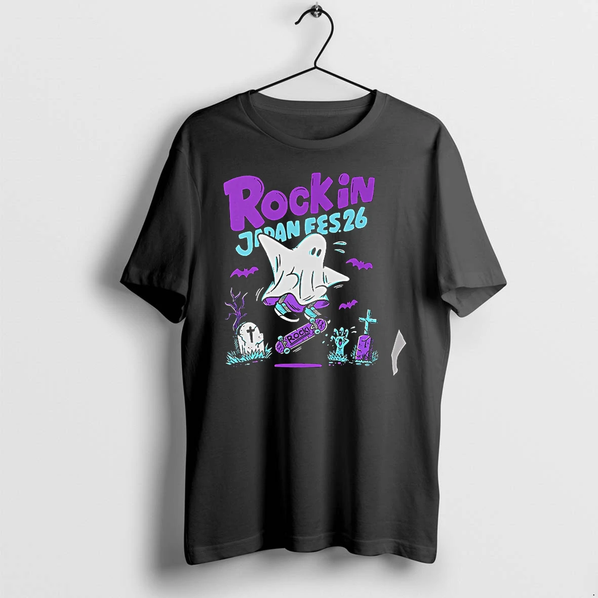 Officials Skating Ghost Rock In Japan Fes 26 With Tombstones And Bats Halloween T Shirt Sweater Hoodie