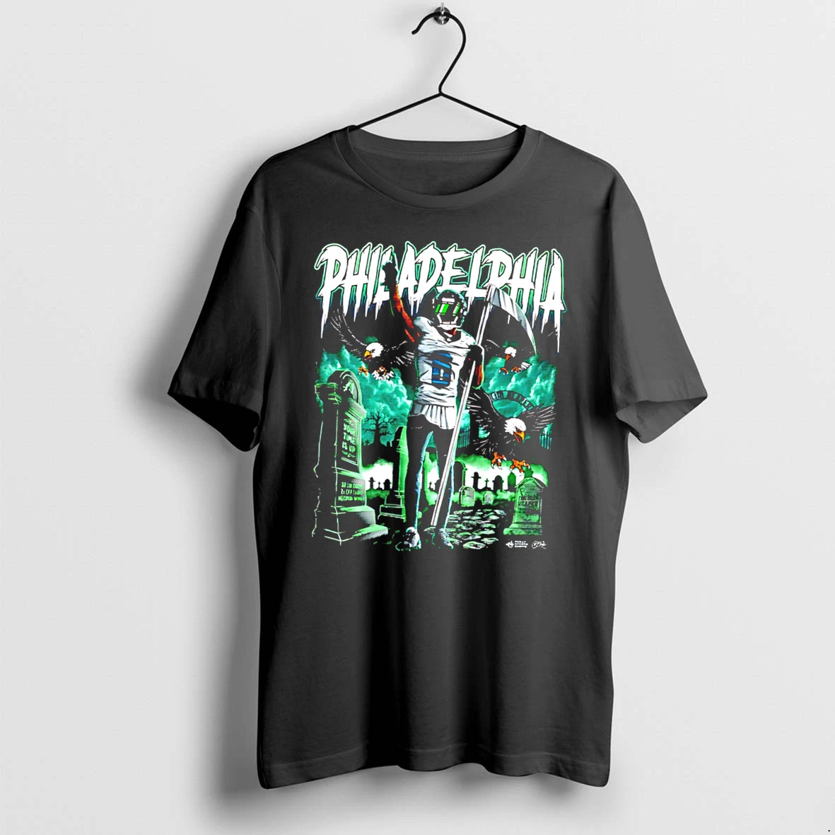 Officials Smitty Graveyard Philadelphia Eagles Death Eagle Tee T Shirt Sweater Hoodie